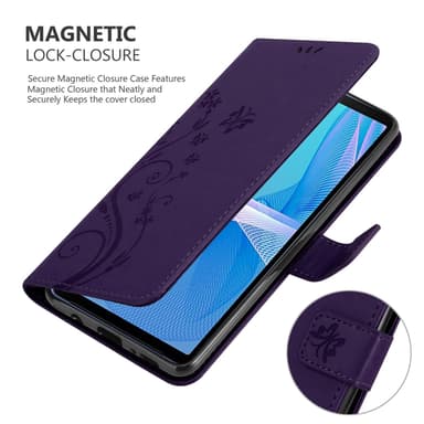 Sony Xperia 10 III Plånboksfodral Skal (Lila)