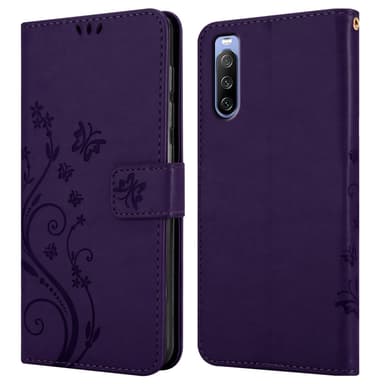 Sony Xperia 10 III Plånboksfodral Skal (Lila)