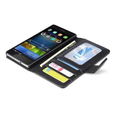 Huawei P8 LITE 2015 Plånboksfodral Skal (Svart)