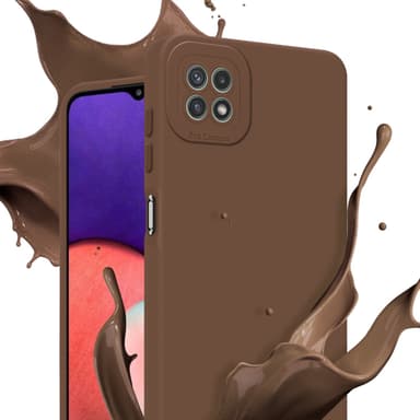 Samsung Galaxy A22 5G Skal Fodral Case (Brun)