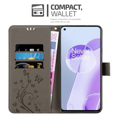OnePlus 9RT 5G Plånboksfodral Skal (Grå)