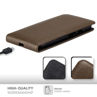 Motorola MOTO G4 PLAY Flipfodral Skal (Brun)