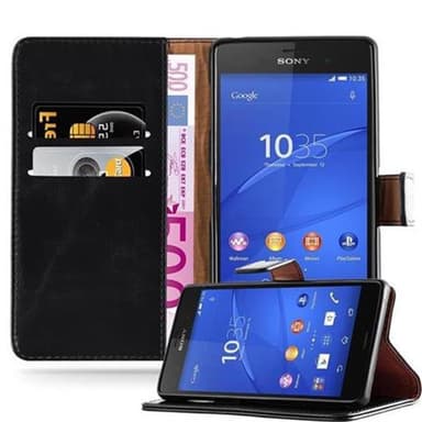 Sony Xperia Z3 Plånboksfodral Skal (Svart)