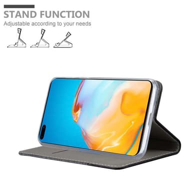 Huawei P40 Plånboksfodral Skal (Grå)