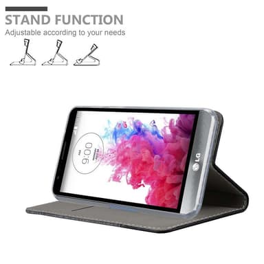 LG STYLUS 3 Plånboksfodral Skal (Grå)