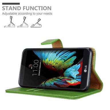 LG K10 2016 Plånboksfodral Skal (Grön)