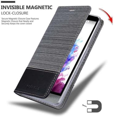 LG STYLUS 3 Plånboksfodral Skal (Grå)