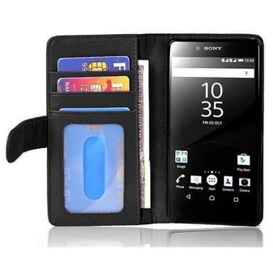 Sony Xperia Z5 Plånboksfodral Skal (Svart)