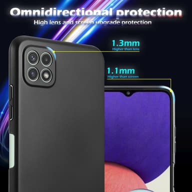 Samsung Galaxy A22 5G Skal Fodral Case (Svart)