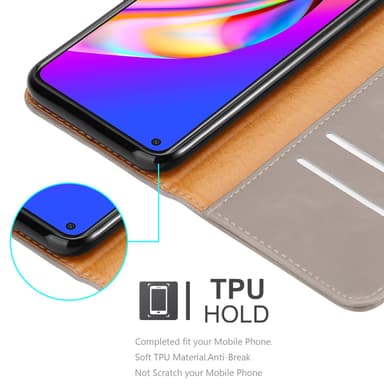 Oppo A94 5G Plånboksfodral Skal (Brun)