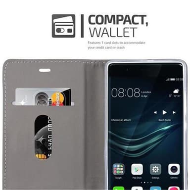 Huawei P9 Plånboksfodral Skal (Grå)