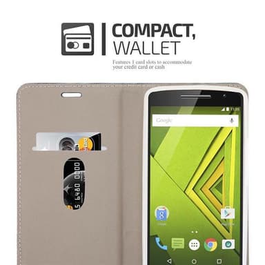 Motorola MOTO X PLAY Plånboksfodral Skal (Blå)