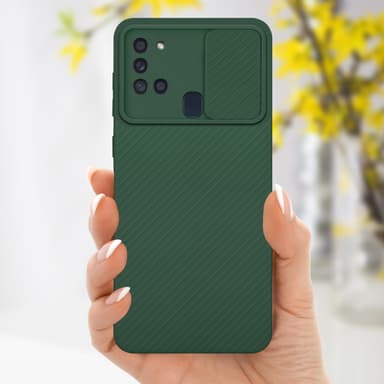 Skal Samsung Galaxy A21s Fodral Case (Grön)