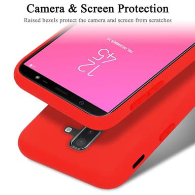 Samsung Galaxy A6 PLUS 2018 Skal Fodral Case (Röd)