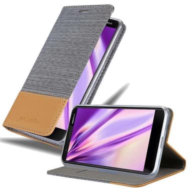 Nokia 3.1 Plånboksfodral Skal (Grå)