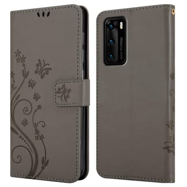 Huawei P40 Plånboksfodral Skal (Grå)