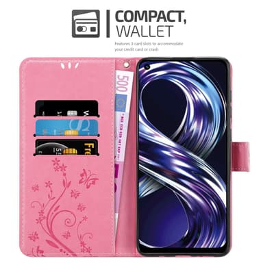 Realme 8i / Narzo 50 4G Plånboksfodral Skal (Rosa)