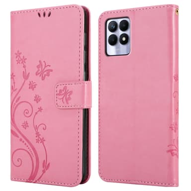 Realme 8i / Narzo 50 4G Plånboksfodral Skal (Rosa)
