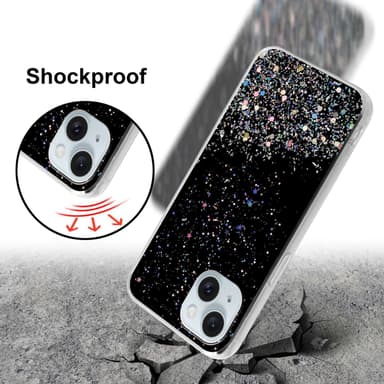 iPhone 15 PLUS Skal Fodral Case (Svart)