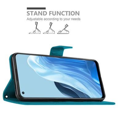 Oppo FIND X5 LITE / Reno7 5G Plånboksfodral Skal (Blå)