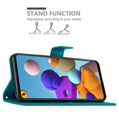 Samsung Galaxy A21s Plånboksfodral Skal (Blå)