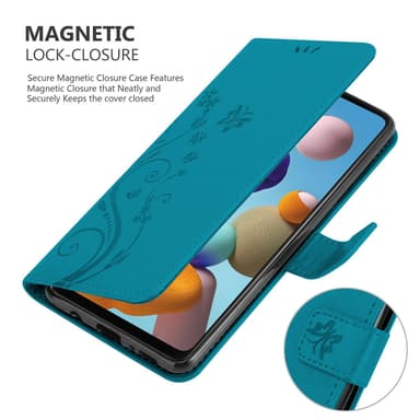 Samsung Galaxy A21s Plånboksfodral Skal (Blå)