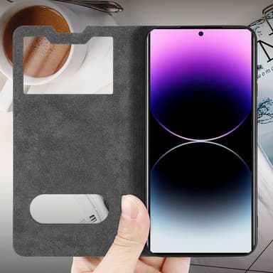 Samsung Galaxy S24 ULTRA Plånboksfodral Skal (Svart)