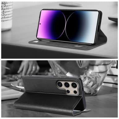 Samsung Galaxy S24 ULTRA Plånboksfodral Skal (Svart)
