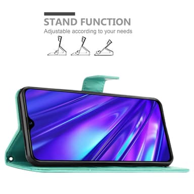 Realme 5 / 5i / 6i / C3 Plånboksfodral Skal (Turkos)
