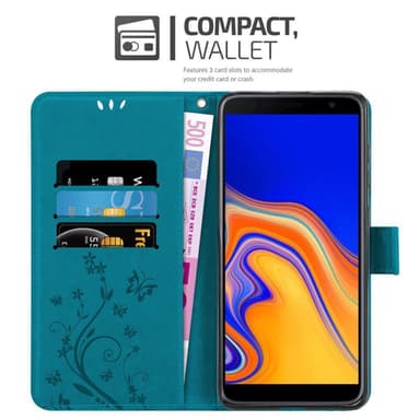 Samsung Galaxy J4 PLUS Plånboksfodral Skal (Blå)