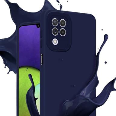 Samsung Galaxy A22 4G Skal Fodral Case (Blå)