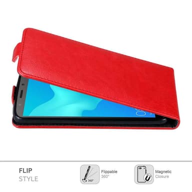Honor 7S / Huawei Y5 2018 Flipfodral Skal (Röd)