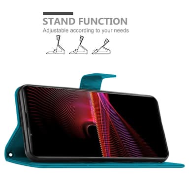 Sony Xperia 1 III Plånboksfodral Skal (Blå)