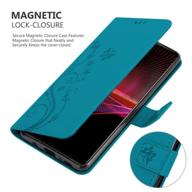 Sony Xperia 1 III Plånboksfodral Skal (Blå)