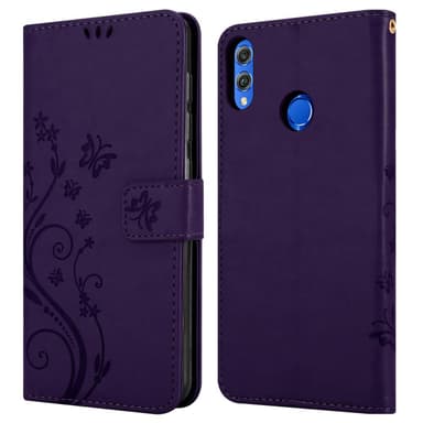 Honor 8X Plånboksfodral Skal (Lila)