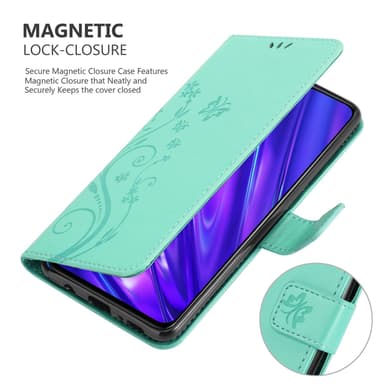 Realme 5 / 5i / 6i / C3 Plånboksfodral Skal (Turkos)