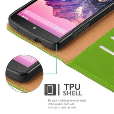 LG Google NEXUS 5 Plånboksfodral Skal (Grön)