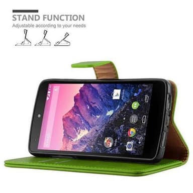 LG Google NEXUS 5 Plånboksfodral Skal (Grön)