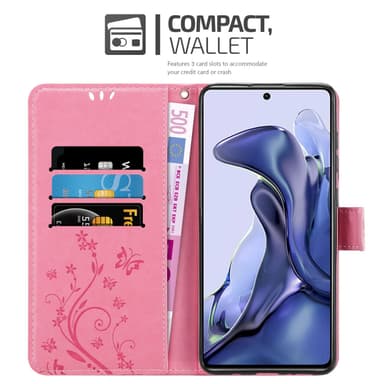 Xiaomi 11T / 11T PRO Plånboksfodral Skal (Rosa)