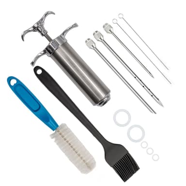 Marinadspruta Spruta Köttspruta Grillspruta (silver)
