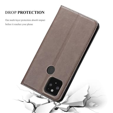 Google PIXEL 5 Skal Fodral Case (Brun)