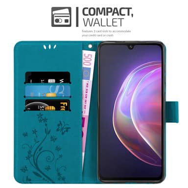 Vivo V21 4G / 5G Plånboksfodral Skal (Blå)