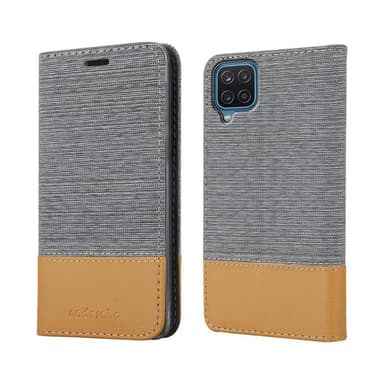 Samsung Galaxy A12 / M12 Plånboksfodral Skal (Grå)