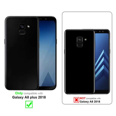 Skal Samsung Galaxy A8 PLUS 2018 Fodral Case (Svart)