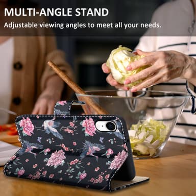 iPhone XR Plånboksfodral Skal (Svart)