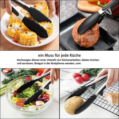 Kökstång 2 delar Set grilltång salladsbestick tänger