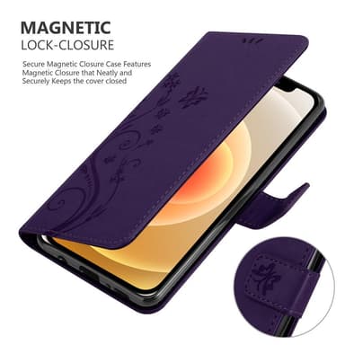 iPhone 12 MINI Plånboksfodral Skal (Lila)