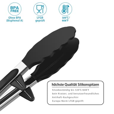Kökstång 2 delar Set grilltång salladsbestick tänger