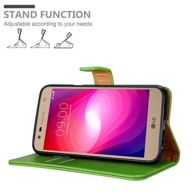 LG X POWER 2 Plånboksfodral Skal (Grön)