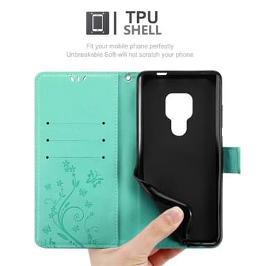 Huawei MATE 20 Plånboksfodral Skal (Turkos)